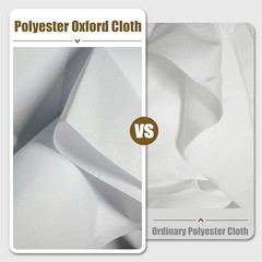 2 Pcs Blank DIY Banners Polyester Oxford Cloth White Banner with 1.6x1ft