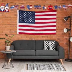 Charming 36 Pc Wooden Patriotic Ornament Set – Perfect for July 4 Celebrations