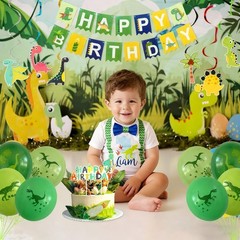 104-Piece Dinosaur Birthday Decorations Set: Eco-Friendly Dino Party Supplies