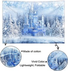 Mocsicka Winter Wonderland Backdrop Wonderland Party Decorations Crystal Ice Cas