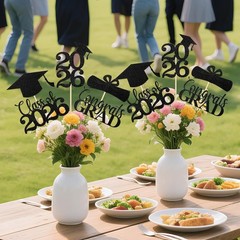 Graduation Decorations 2026, 24 PCS Class of 2026 Double-Sided Centerpieces with