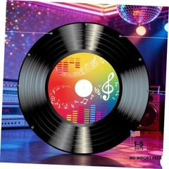 71×71 Inch Large 1950’s Vinyl Records Backdrop 1950s Music Theme Party