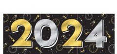 2024 Graduation New Years Scene Setter Wall Decoration Banner 3 pc 33 x 65