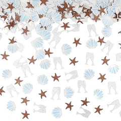 200Pcs Last Toast on the Coast Confetti Bachelorette Party Decorations, Shell St
