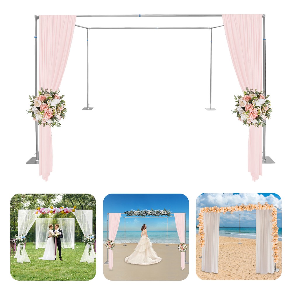 Beautiful Wedding Party Hardware Canopy Chuppah Square 4 Post Backdrop Stand kit