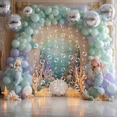 10 Strings Bubble Garlands, Transparent Hanging Streamers, Under the Sea Part…