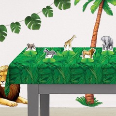 Palm Leaf Plastic Tablecloth Hawaiian Greenery Luau Party