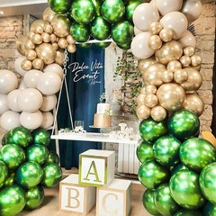 Metallic Green Balloons 100pcs Different Sizes of 18 12 10 5 Inch Metallic Ap…