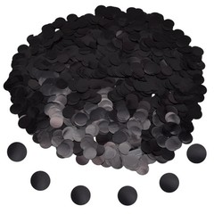50g/1.76oz Metallic Glitter Foil Confetti 15mm Black Round Circle Dots Table