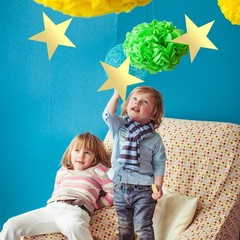 30 Pcs Gold Star Cutouts – Double Printed Paper Stars Decoration – 5.9 Inches –