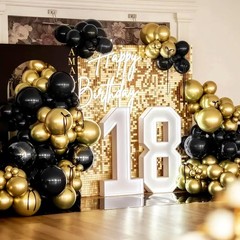 Balloons Black and Gold Metallic 70pcs 12inch Graduation Anniversary Birthday