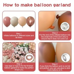 PERPAOL 154pcs Dusty Rose Pink Blush Balloons Garland Arch Kit Baby in Bloom …