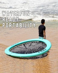 Inflatable Round Floating Ring – Water Hammock Dock, Sunmmer Mat Raft Platfor…