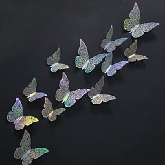 Iridescent Paper Leaf Snowflakes Garland Mermaid Birthday Tea Party Hanging