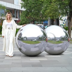 AplusChoice 2PCS 47″ Big Shiny Inflatable Mirror Ball Reusable Hanging Silver