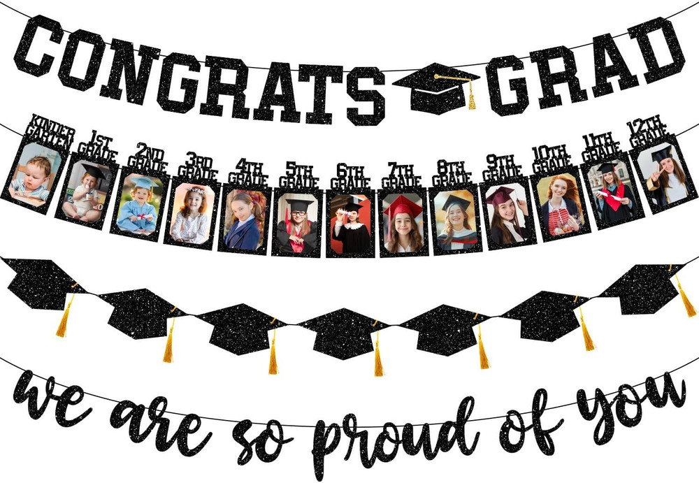 Graduation Decorations 2026, Easy Assemble Graduation Photo Banner K-12 Class of