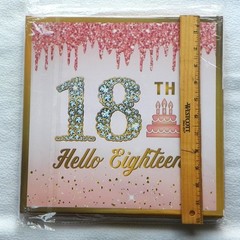 TONIFUL 4 Pc 18th Birthday Theme Balloon Boxes Decorations Pink Rose Gold new