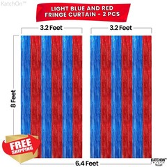 KatchOn Xlarge Streamers Red and Blue Fringe