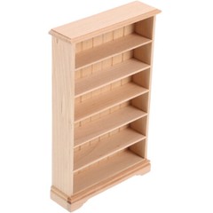 Wooden Dollhouse Locker Child Mini Bookshelf Miniature Bookcase