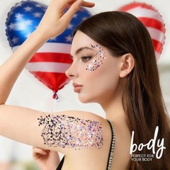 80g Red White Blue Body Glitter Gel – Perfect for 4th of July Celebrations