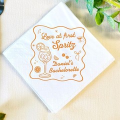 Personalized Spritz Bachelorette Napkins Bridal Shower Decor SATTNA0689