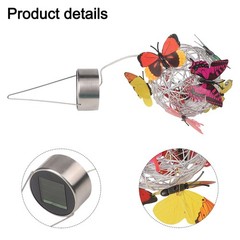 Colorful Butterfly Hanging Solar Light for Enchanting Outdoor Ambiance