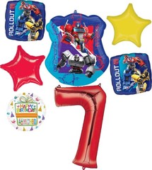 7th Party Supplies 7pc Transformer’s Foil Balloon Bouquet Decorations