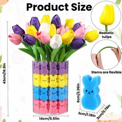 JOICEE Easter Decorations, 15pcs 16.54 x 5.1 x 2.36 inches, Multi Color