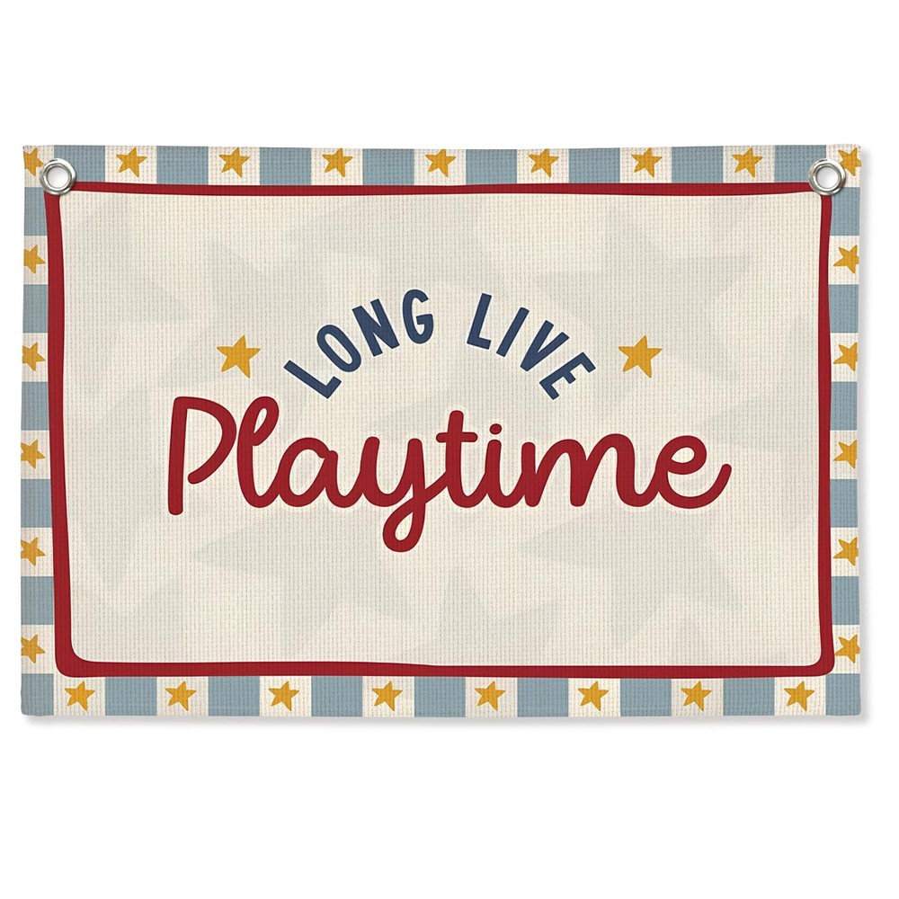 Playroom Wall Decor, Long Live Playtime Linen Canvas Banner,Playroom Decor Ro…