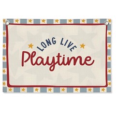 Playroom Wall Decor, Long Live Playtime Linen Canvas Banner,Playroom Decor Ro…