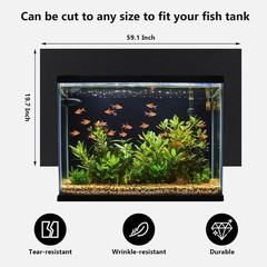 Aquarium Background Paper Decor Fish Tank Backdrop Wallpaper Electrostatic Ad…
