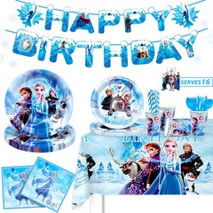 Frozen Birthday Tableware Plates Supplies Set Disney Princess Party Decorations