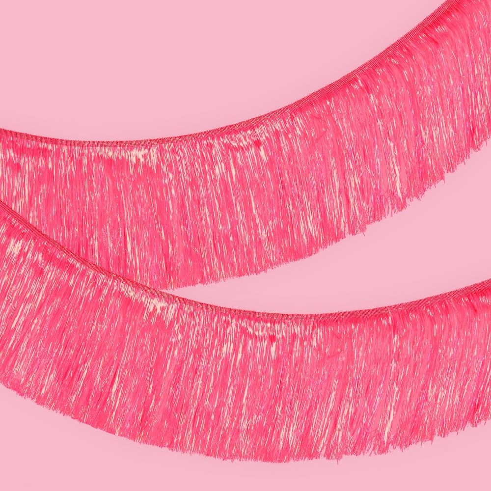 , Pink Iridescent Fringe Banner – 5 Ft. | Bachelorette Party Decorations, Bir…