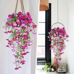 Silk Artificial Hanging Flower Vines Plant for Front Door Yard Decoration