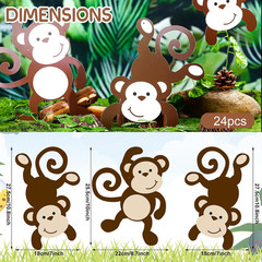 Monkey Cutouts Jungle Party Decorations Monkeys Birthday Party Supplies Paper Sa