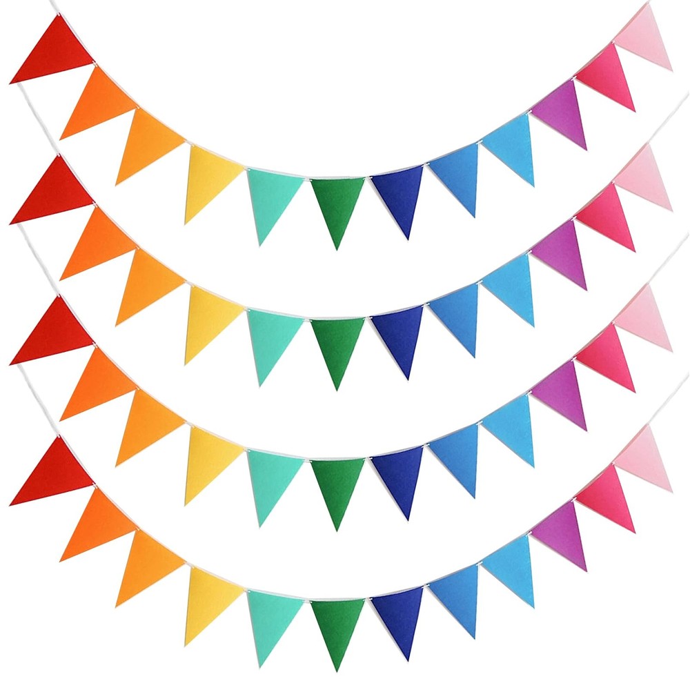 Banderines de colores con cinta de 2,5 m para decoración de fiestas cumpleaños