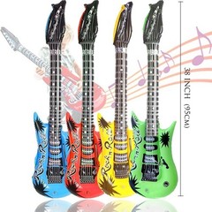 Inflatable Rock Star Toy Set, 18 Pack Inflatable Party Props – 4 Inflatable G…