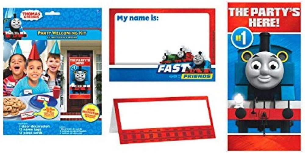 Thomas All Aboard Tank Engine Train Kids Birthday Party Decoration Welcoming Kit