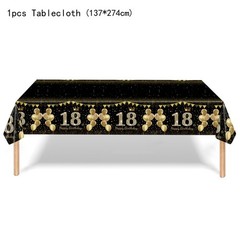 Happy 60th Birthday Tableware Set Black Gold Plate Cups Napkins Serve 20 Guests
