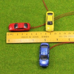 10 Piece Illuminated Model Car Train Set 1 87~1 100 Scale Random Style