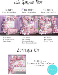 Soonlyn Butterfly Baby Shower Decorations 13Ft Pink Balloon Arch Kit with Butter