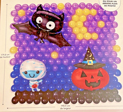 Halloween Latex Foil Balloon Backdrop Kit Wall Decoration 260 Pieces Bat Pumpkin