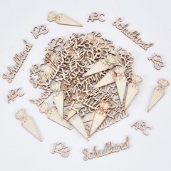 75Pcs Back to School Confetti Wood Confetti Unfinished Blank Bisque Letters N…