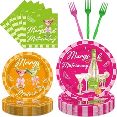 Margaritas & Matrimony Wedding/Bridal Shower Tableware (Plates, Napkins, Forks)