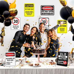 30Th Birthday Decorations – 9 PCS 30 Birthday Decor for 30 Years Old Wall Party