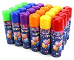 24 Pack Party Streamer Spray String for Kids Fun Colorful Party Supplies