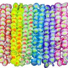 100PCS Soft Necklaces Hawaiian Leis Luau Partyecorations Tropical Party Favor…
