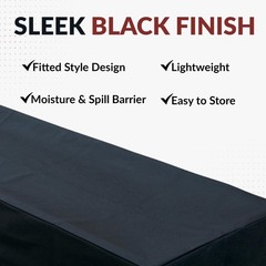Hathaway 9ft Shuffleboard Table Cover Black Synthetic Leather Dust Spill Protect
