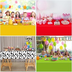 12-Pack Blue Sky White Cloud Cartoon Plastic Tablecloth Story Party Decor 54×108