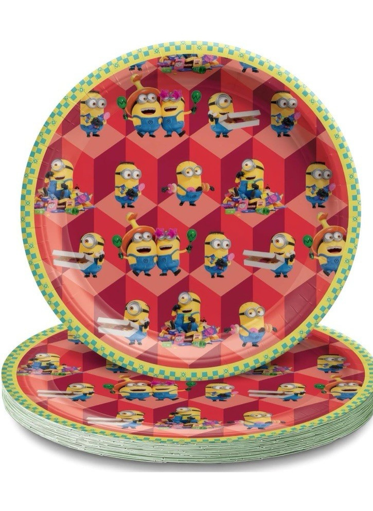 Despicable Me Minions Birthday multicolored paper plates 7″ Pack 32 Plates